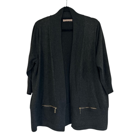Philosophy | Charcoal Open Front Cardigan | Size 1X - Picture 1 of 13